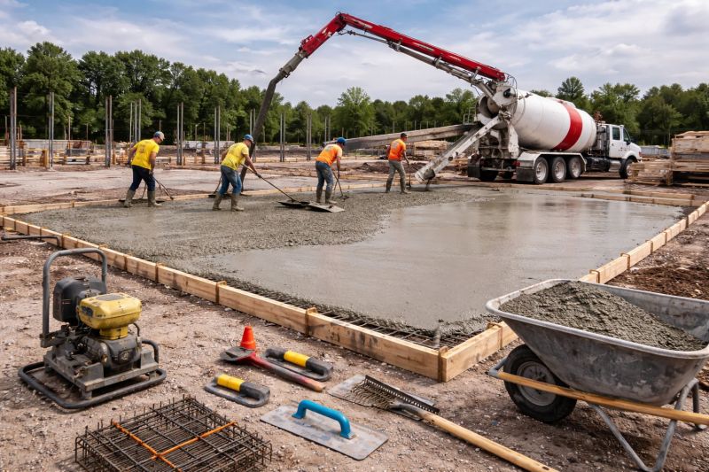 Commercial Slab Construction in Cary, NC